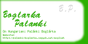 boglarka palanki business card